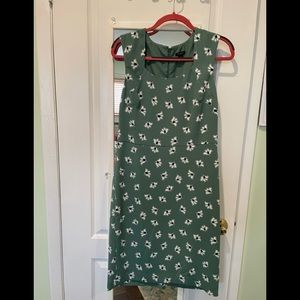 Green dress with white flowers